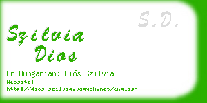 szilvia dios business card